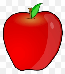 Healthy Clipart Fruit - Transparent Background Apple Emoji