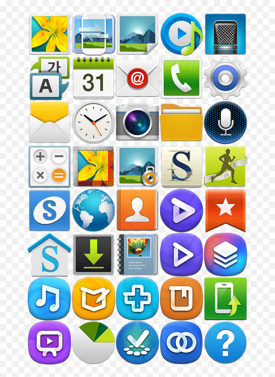 Samsung Galaxy App Icons - Galaxy S4 Icon Pack Emoji,How To Get Emojis On Samsung Galaxy S4