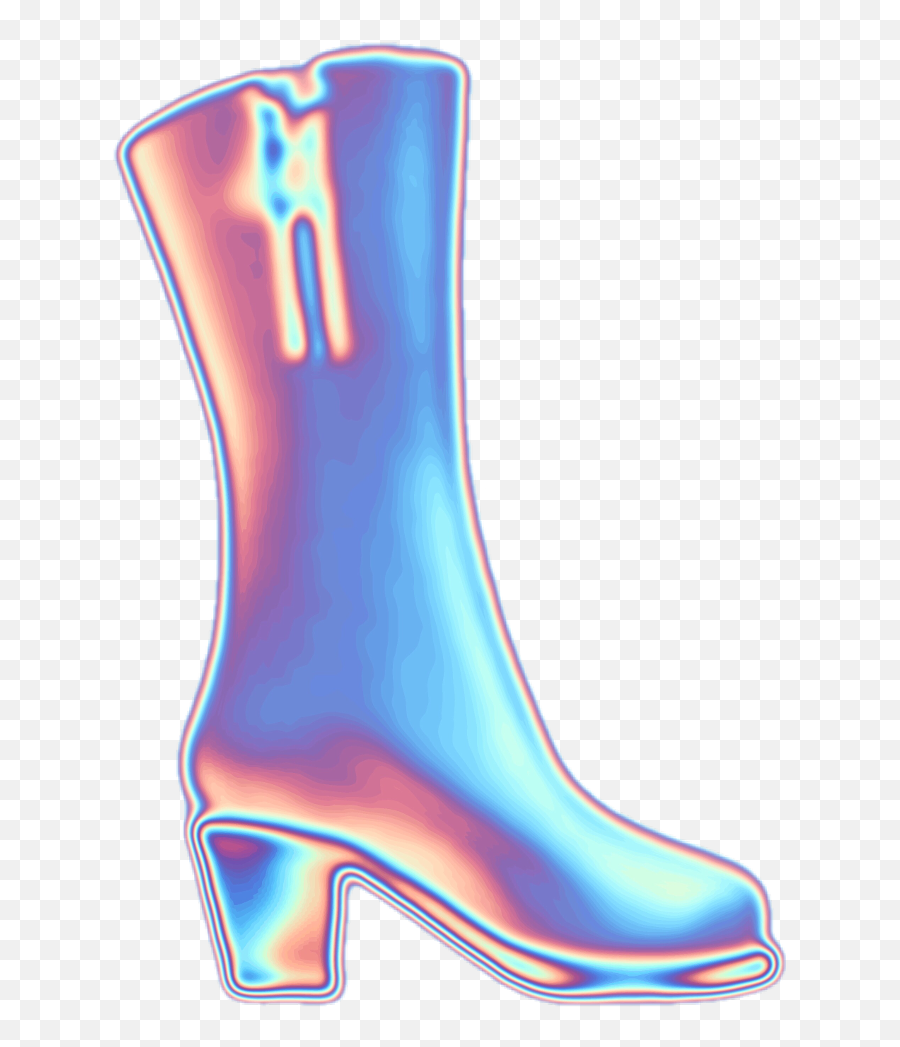 Holo Holographic Emoji Aesthetic Boot Freetoedit - Rain Boot,Boot Emoji
