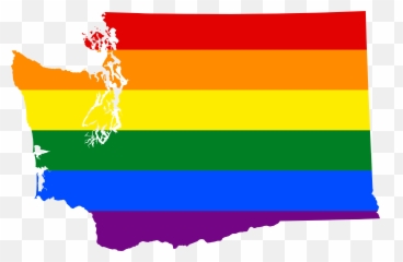 Lgbt Flag Map Of Washington - Washington State Lgbt Pride Emoji,Lgbt Flag Emoji