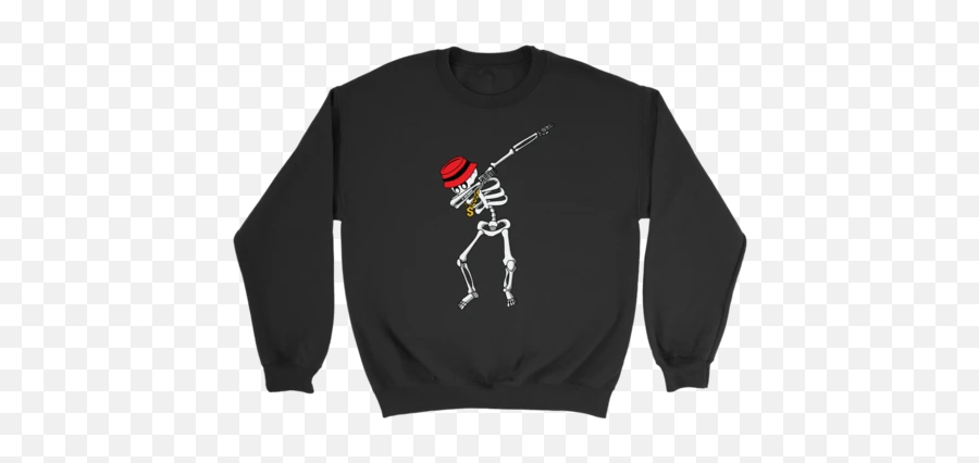 Dabbing Skeleton Sweatshirt - Sweater Emoji,Funny Golf Emoji