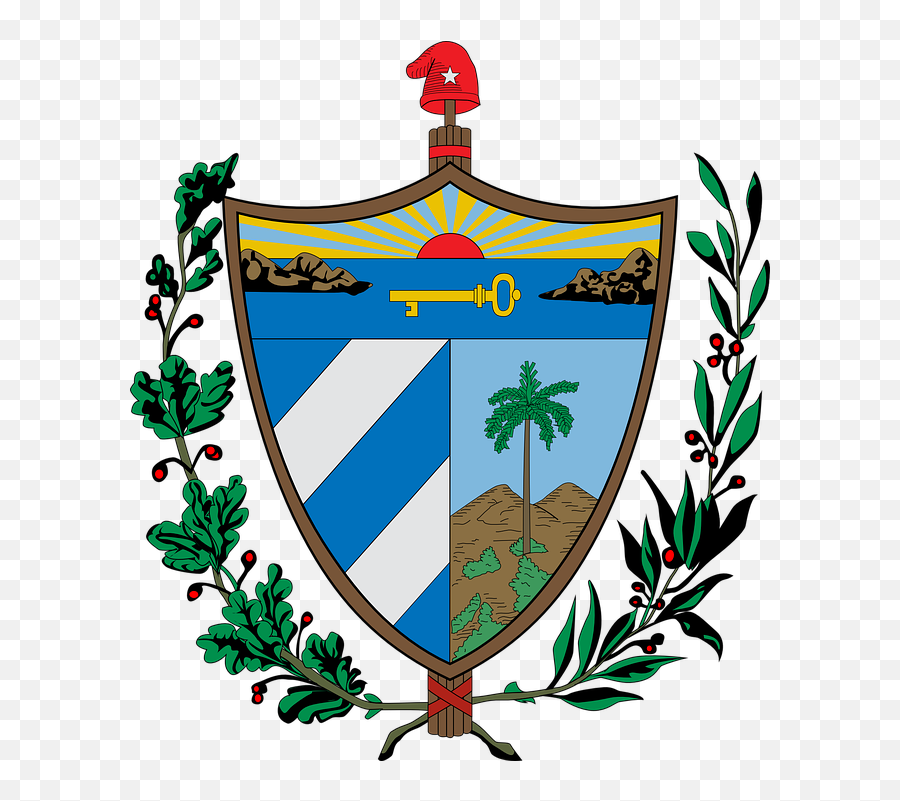 Cuba Coat Of Arms Emblem - Kuba Wappen Emoji,Crossed Swords Emoji