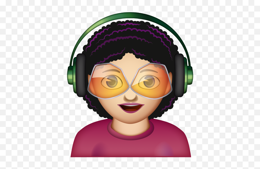 Woman Disc Jockey - Illustration Emoji,Disco Emoji