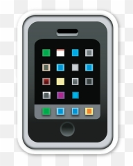 Phone Emoji Sticker Transparent Png - Mobile Emoticon Png,Phone Emoji Png