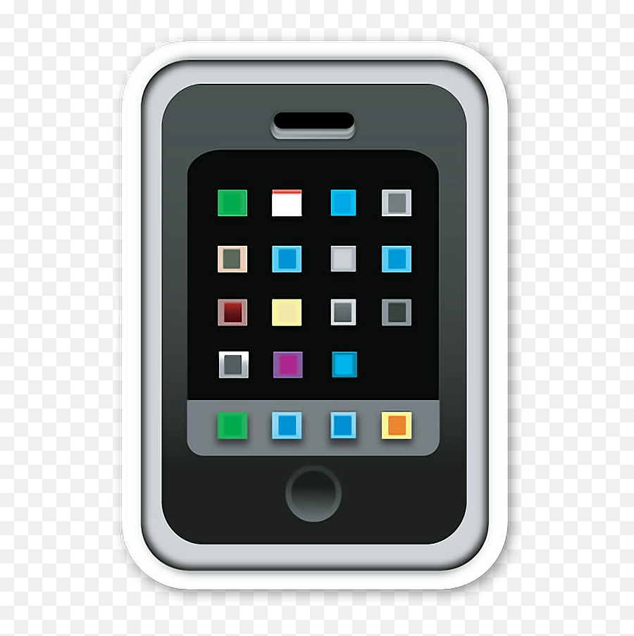 Phone Emoji Sticker Transparent Png - Mobile Emoticon Png,Phone Emoji Png