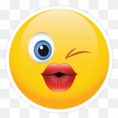 Cute Blowing A Kiss Emoji Sticker - Kiss Sticker,Kiss Emoji