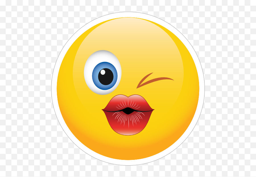 Cute Blowing A Kiss Emoji Sticker - Kiss Sticker,Kiss Emoji