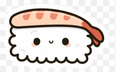Fish Salmon Rice Asian Food Japanes - Cute Sushi Stickers Emoji,Salmon Emoji