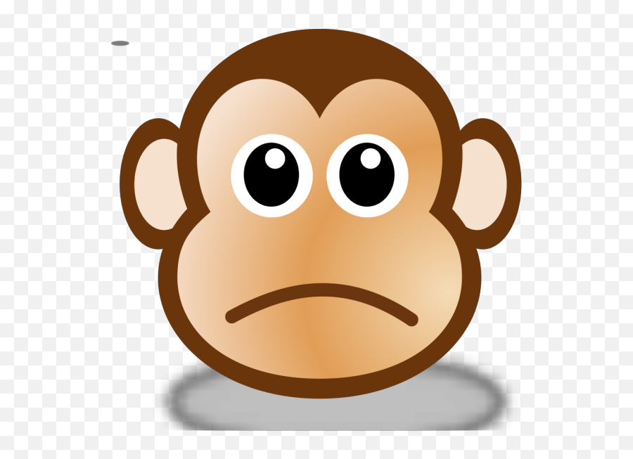 Sad Monkey Face 3 Png Svg Clip Art For Web - Download Clip Sad Monkey Clipart Emoji,Hair On Fire Emoticon