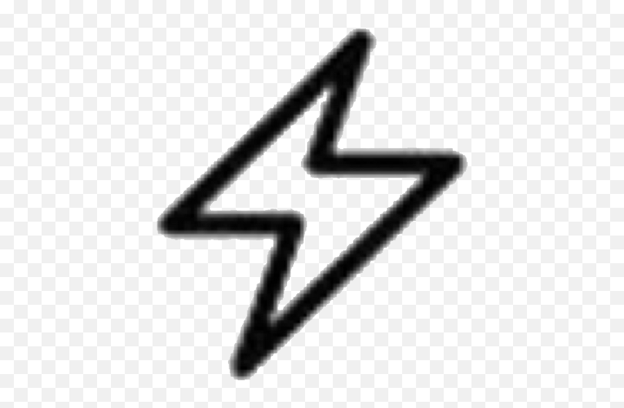 Lightning Shape Line Black Strike - Easy Small Drawings Emoji,Squiggly Mouth Emoji