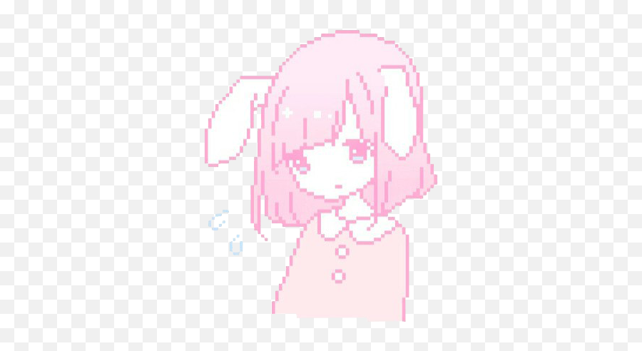 Sad Bunny Bunnygirl Aesthetic Sticker - Aesthetic Anime Bunny Ears Emoji,Bunny Girl Emoji