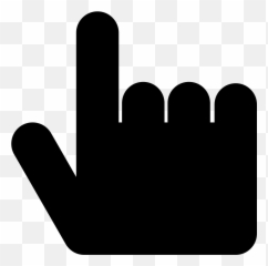 Hand Up Pointing Comments Clipart - Mano Negra Png Emoji