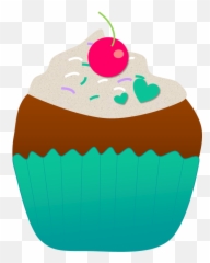Cupcakes Clipart Half Eaten Cupcake - Cupcake Emoji,Emoji Cupcake Ideas