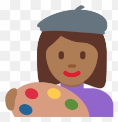 Twemoji12 1f469 - Emoji De Pintora,Brown Nose Emoji