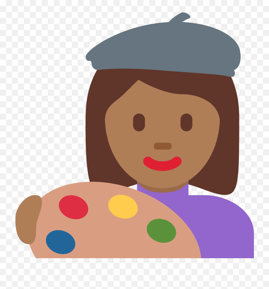 Twemoji12 1f469 - Emoji De Pintora,Brown Nose Emoji