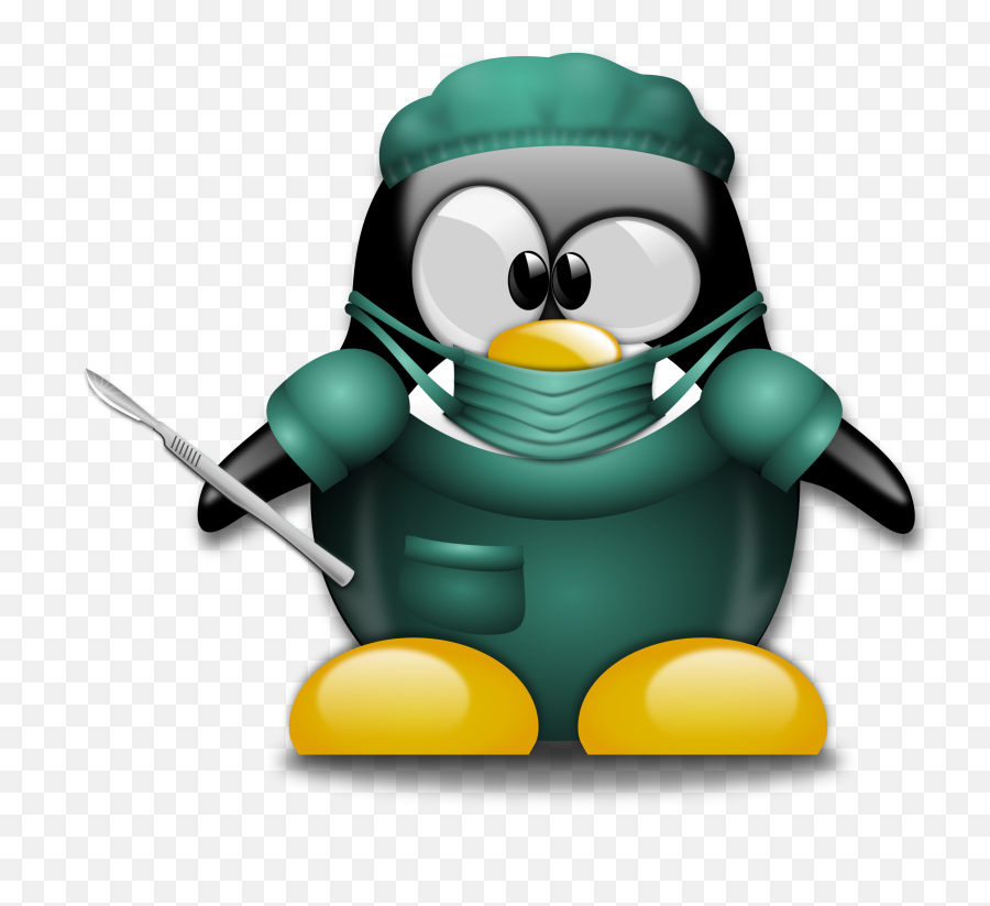 Surgeon Penguin - Linux Penguin Png Emoji,Pittsburgh Penguins Emoji