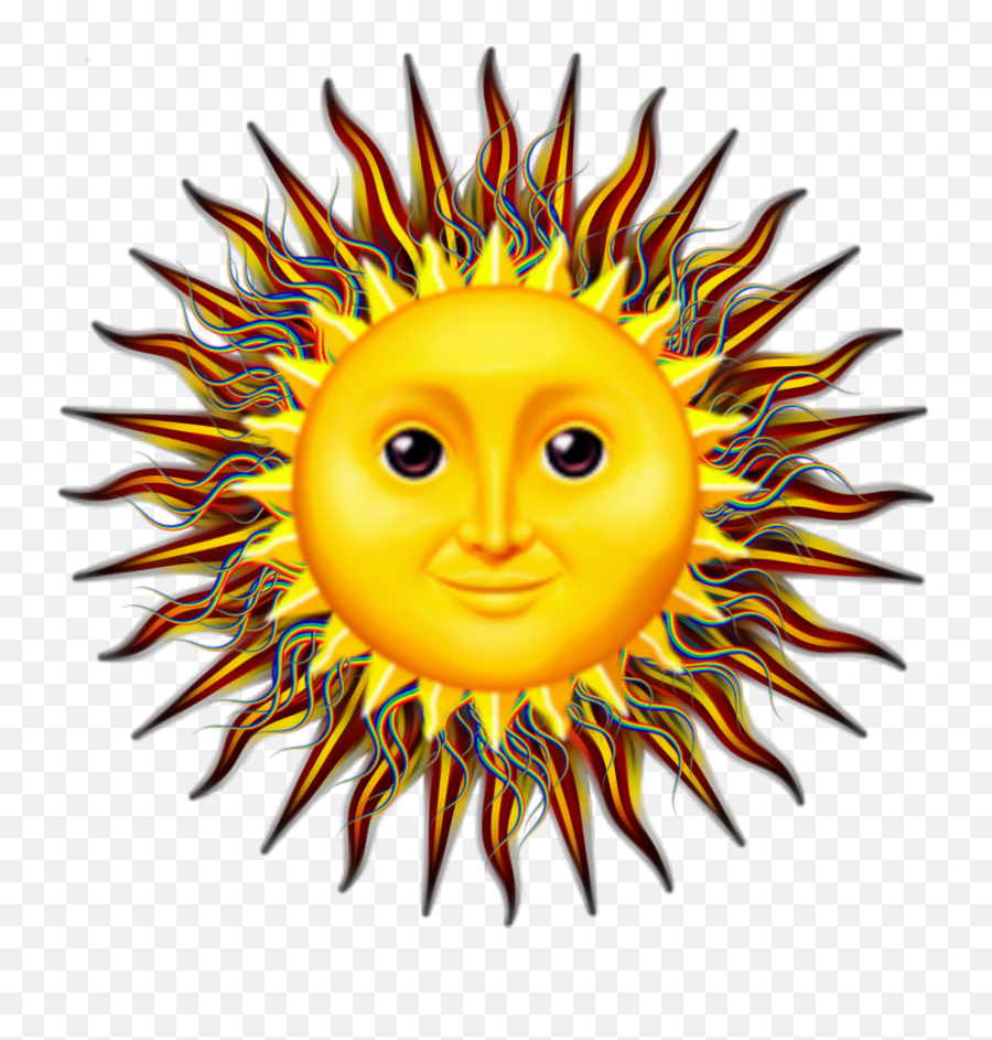 Sun Face - Psychedelic Png Emoji,Sun Face Emoji