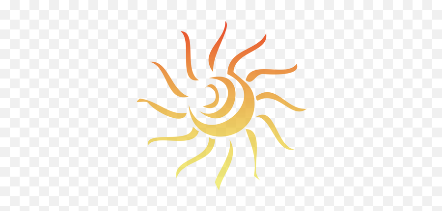 Vector Illustration Of Swirling Daytime - Transparent Background Sun Logo Clipart Emoji,Sun Fire Emoji