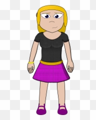 Blonde Comic Characters Dress - Çizgi Kz Karakter Resimleri Emoji