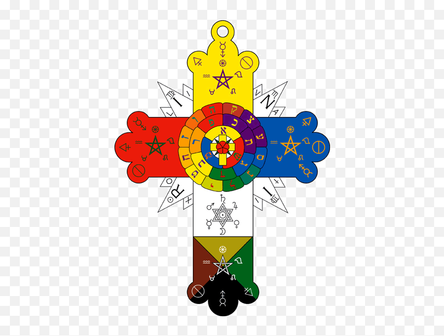Rosy Cross Of The Golden Dawn - Rose Croix Golden Dawn Emoji,Emoji Meanings Of The Symbols