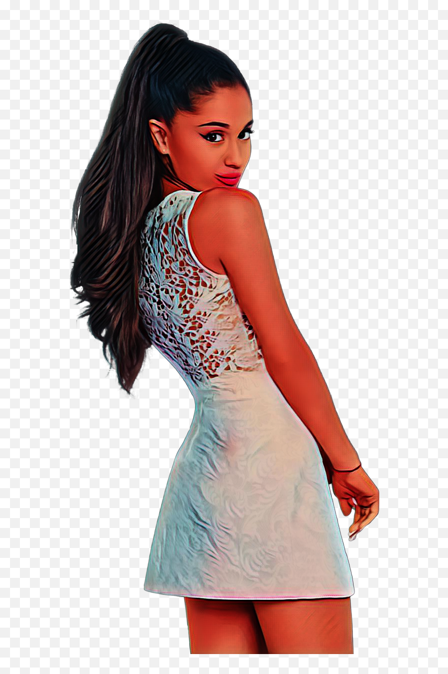 Arianagrande Beautiful Awesome Popular - White Ariana Grande Dress Emoji,Girl Lipstick Dress Emoji