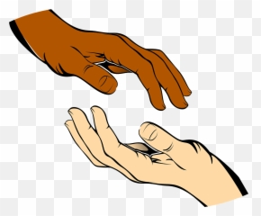 Hands Give Take Brown White - Me A Clipart Emoji