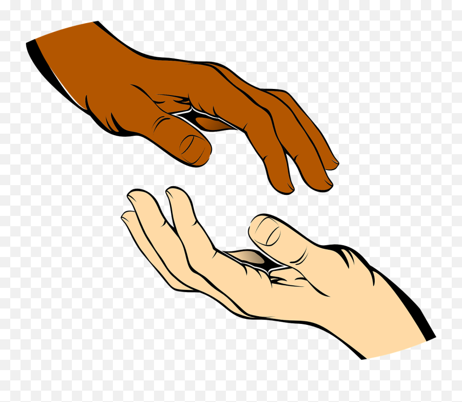 Hands Give Take Brown White - Give Me A Hand Clipart Emoji,Brown Praying Hands Emoji