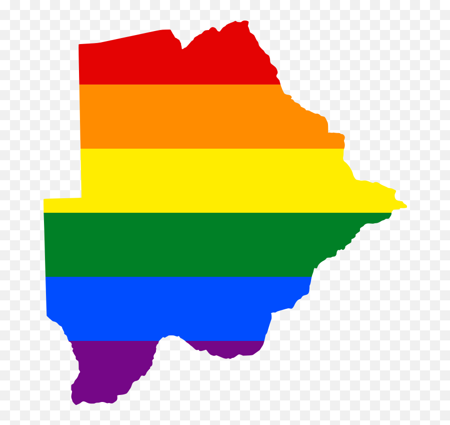 Lgbt Flag Map Of Botswana - Map Of Botswana Png Emoji,Botswana Flag Emoji