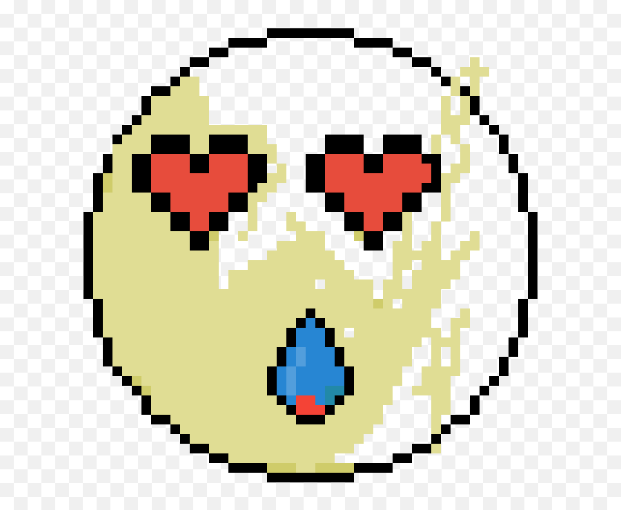 Pixilart - Pixel Art Emoji,Love Eyes Emoticon