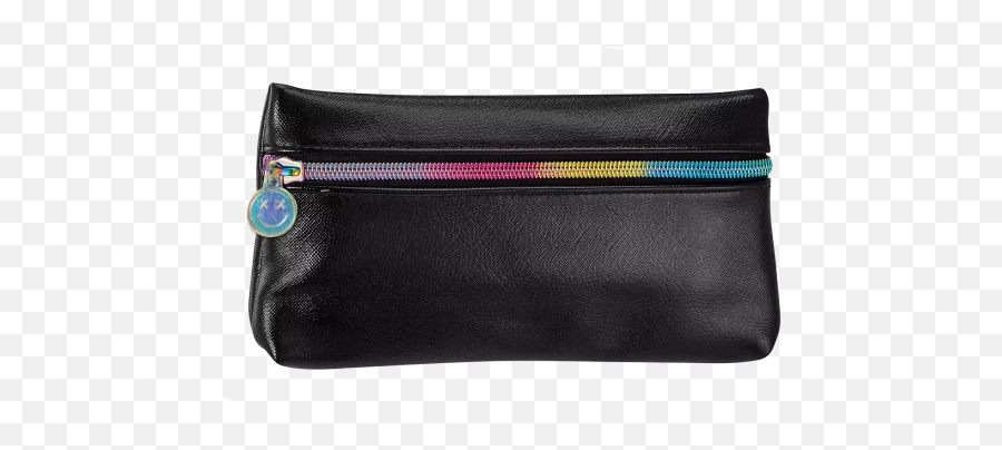 Black Metallic Pencil Case - Wristlet Emoji,Emoji Pencil Case