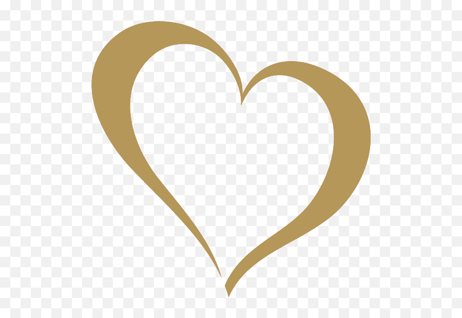 Clipart Gold Heart Outline - Gold Heart Outline Png Emoji,Hert Emoji