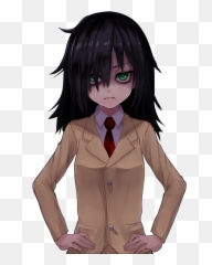 Tomoko Looking Tomoko Watamote - Tomoko Kuroki Png Emoji,Disapproving Emoji