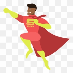 Father Superman Clipart Free Download Transparent Png - Superdad Png Emoji,Superhero Cape Emoji