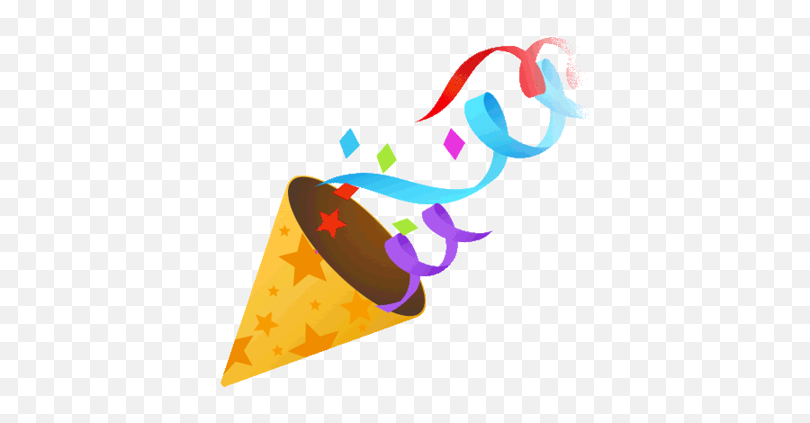 Party Popper Joypixels Gif - Cone Emoji,Party Popper Emoji