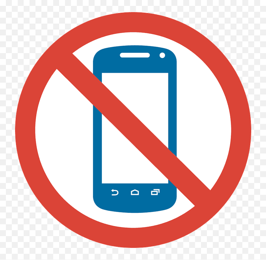 No Mobile Phones Emoji Clipart - Smartphone Not Allowed Png,Emojis On Different Phones