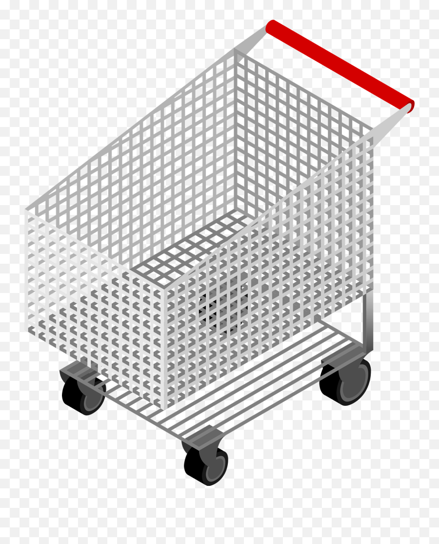 Isometric Shopping Cart Empty Clipart Free Download - Shoping Cart Pixel Art Emoji,Cart Emoji