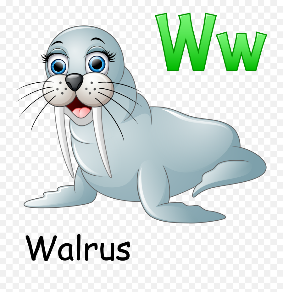 Clip Art - Walrus Cartoon Emoji,Walrus Emoticon