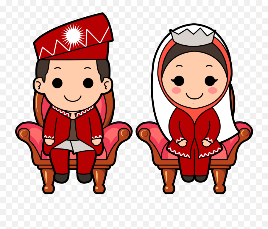 Wedding Bride Weddingdress Groom Red - Png Wedding Islamic Emoji,Bride And Groom Emoji