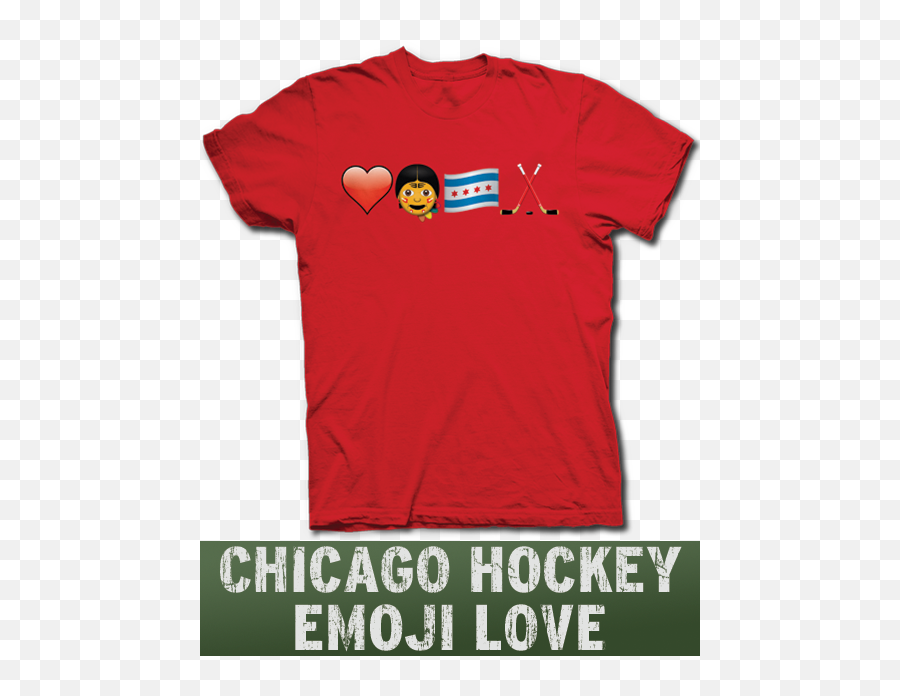 Chicago Blackhawks Fan Emoji Hockey - T Shirt,Chicago Emoji
