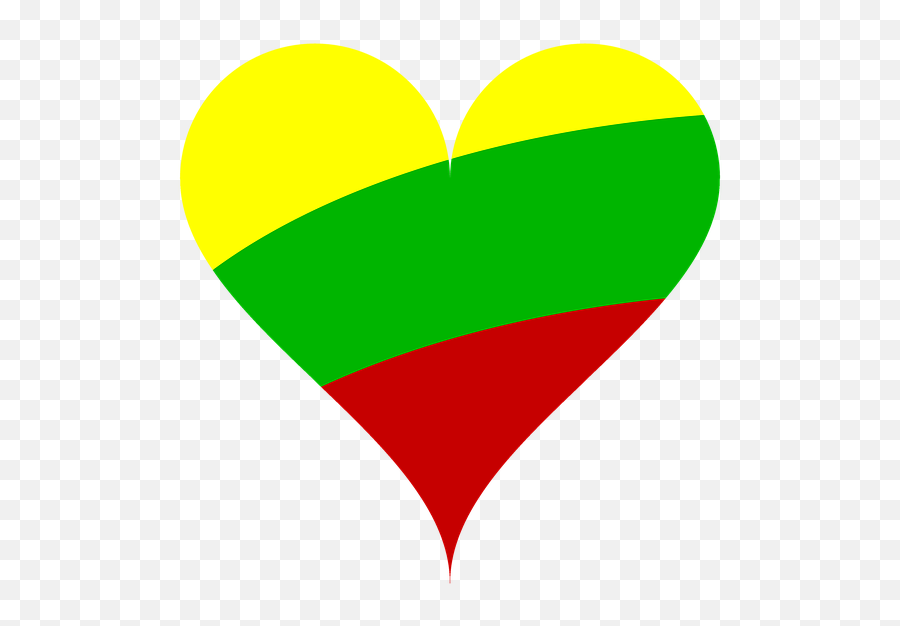 Heart Love Flag - Lithuanian Flag Heart Png Emoji,Lithuanian Flag Emoji
