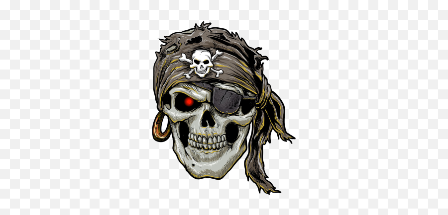 Piracy Png And Vectors For Free - Skull Pirate With Eye Patch Emoji,Jolly Roger Emoji