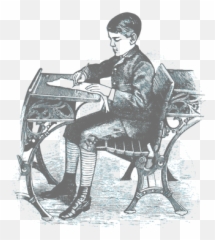 Retro School Boy - Victorian Classroom Clipart Emoji