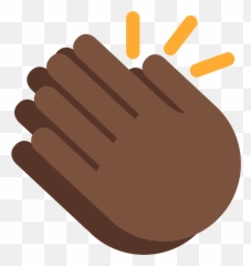Twemoji2 1f44f - Clapping Hands Emoji Dark Skin Tone,Handclap Emoji