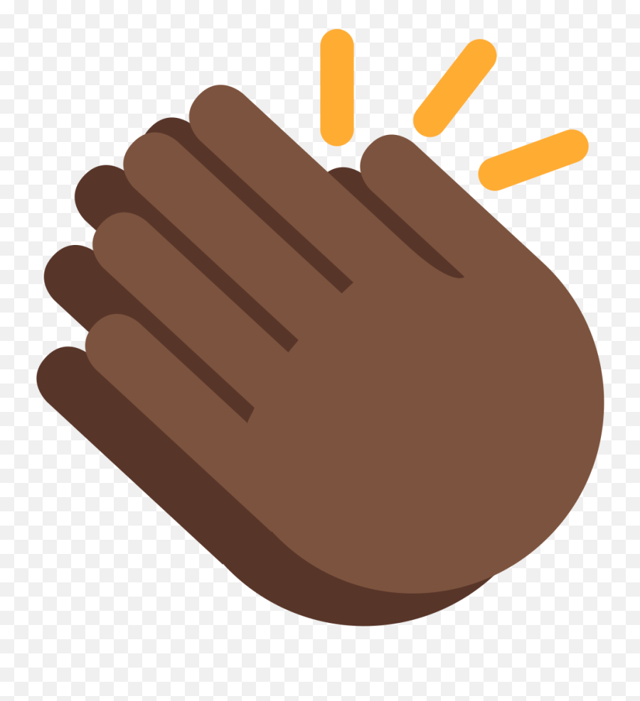 Twemoji2 1f44f - Clapping Hands Emoji Dark Skin Tone,Handclap Emoji