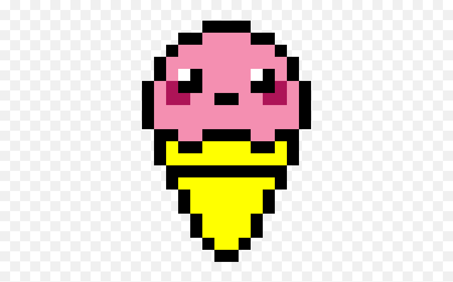 Pixilart - Pixel Art Easy Cute Emoji,Ice Cream Emoticon