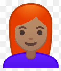 Medium Skin Tone Red Hair Emoji - Illustration