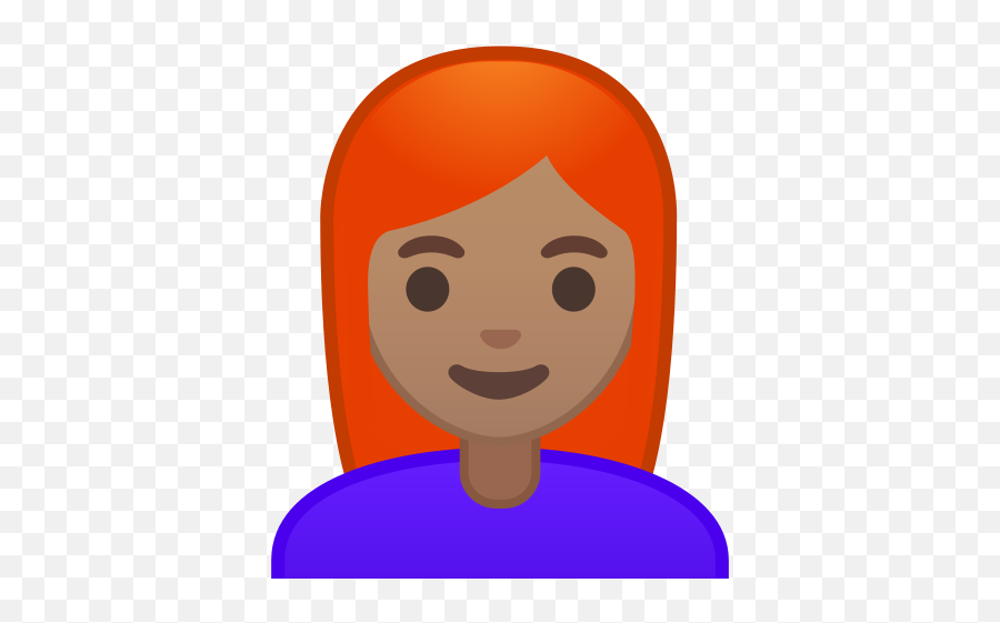 Medium Skin Tone Red Hair Emoji - Illustration,Brown Hair Emoji