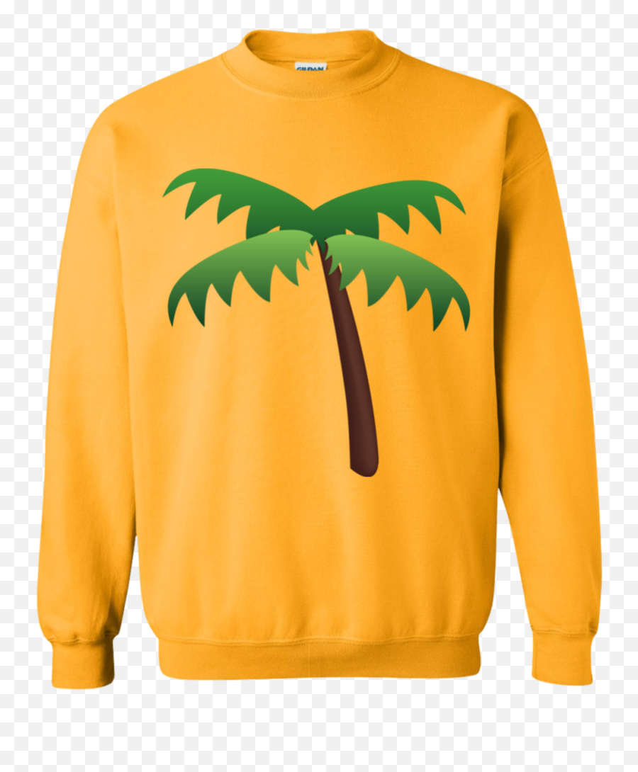 Palm Tree Emoji G180 Gildan Crewneck Pullover Sweatshirt 8 - Funny Skiing Shirts,Palm Tree Emoji