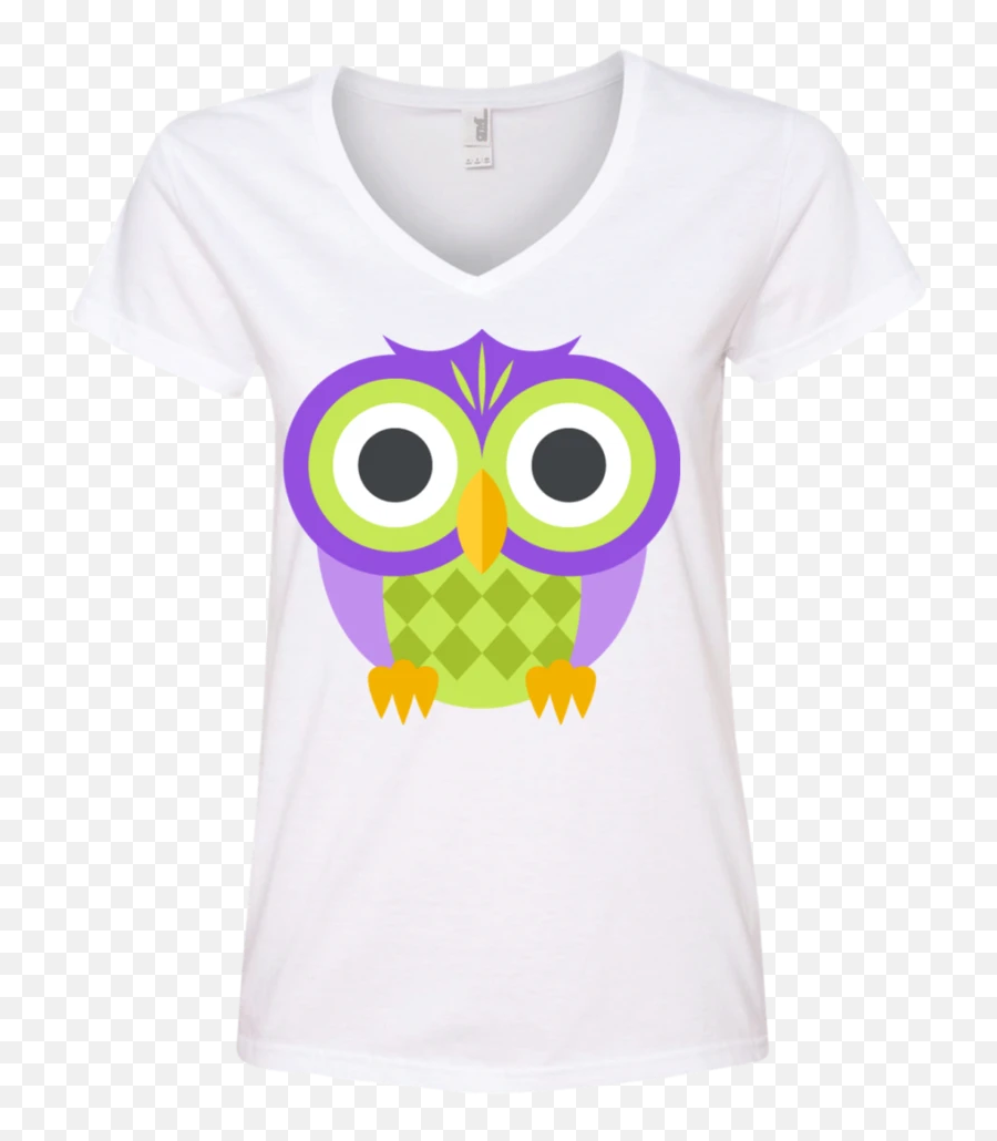 Ladies V - Screech Owl Emoji,Emoji Owl