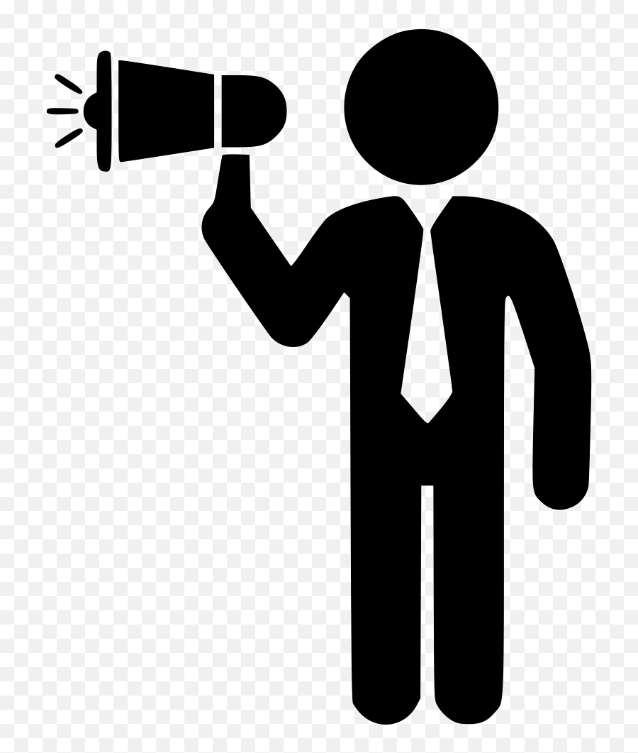 Clipart Man Megaphone Clipart Man Megaphone Transparent - Man With Megaphone Icon Emoji,Bullhorn Emoji